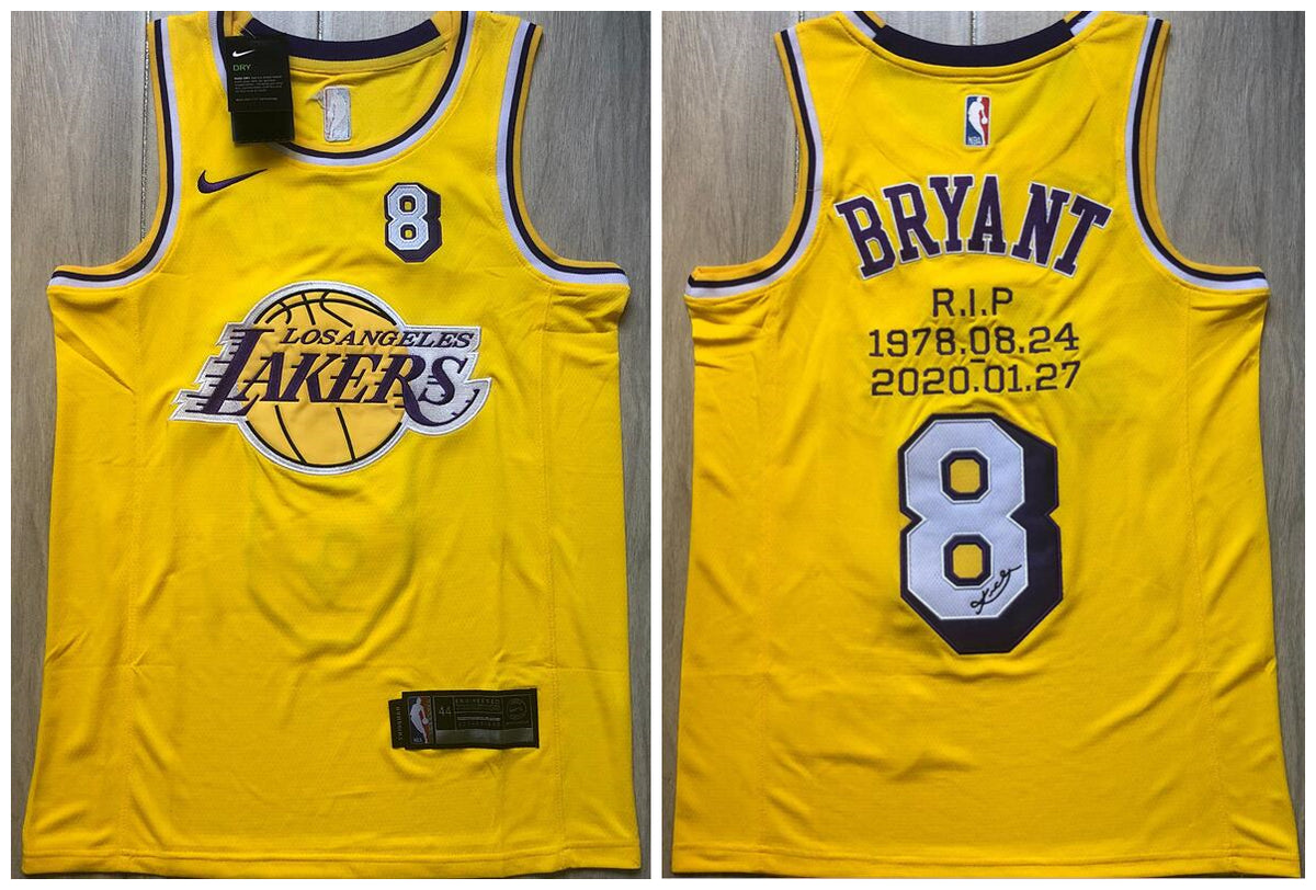 Kobe Bryant Los Angeles Lakers yellow jersey