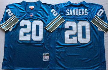 Barry Sanders Detroit Lions blue Throwback jersey