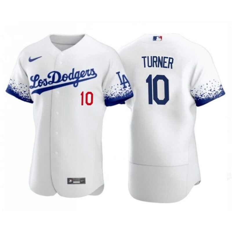Justin Turner Los Angeles Dodgers white City Connect jersey