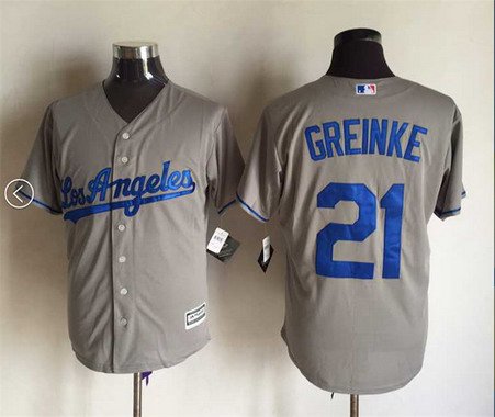 Zack Greinke Los Angeles Dodgers gray Away jersey