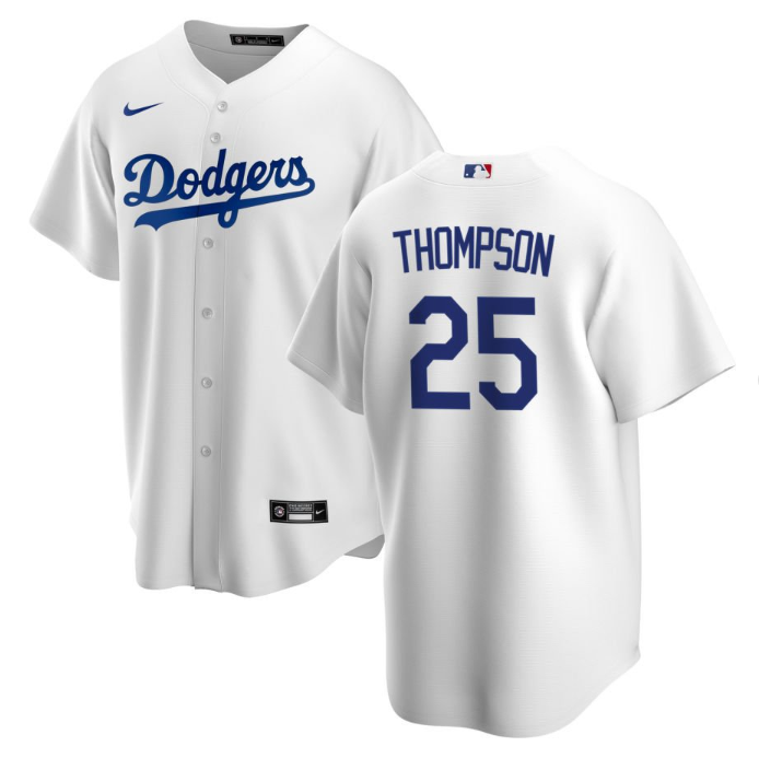 Trayce Thompson Los Angeles Dodgers white Home jersey