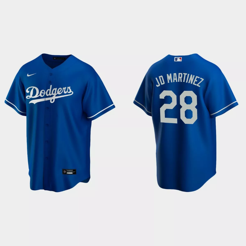 J.D. Martinez Los Angeles Dodgers blue jersey