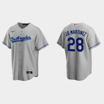 J.D. Martinez Los Angeles Dodgers gray jersey