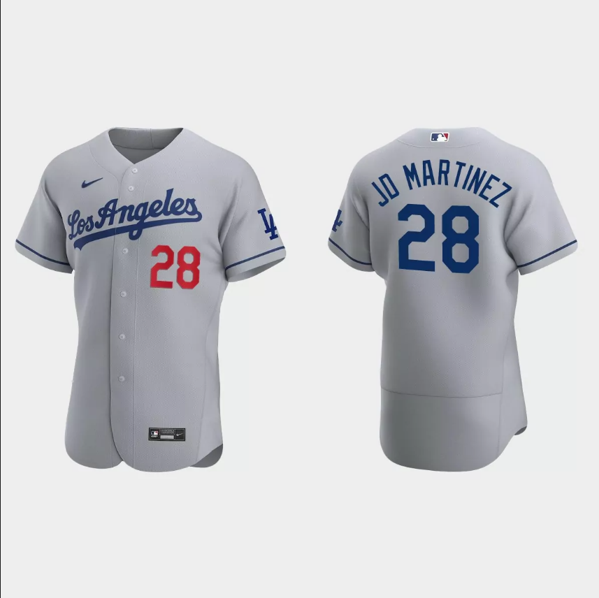 J.D. Martinez Los Angeles Dodgers gray jersey