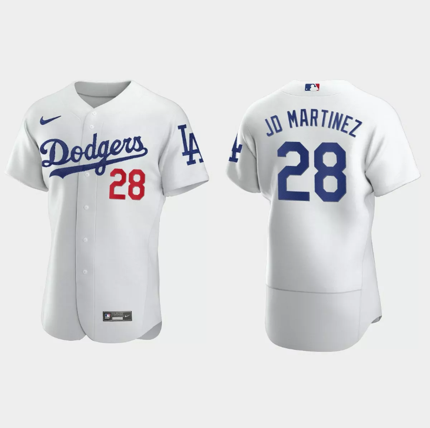 J.D. Martinez Los Angeles Dodgers white jersey