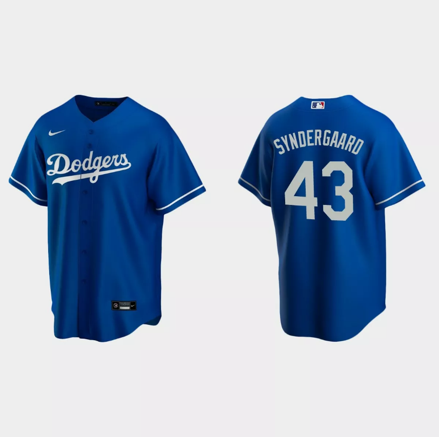 Noah Syndergaard Los Angeles Dodgers blue jersey