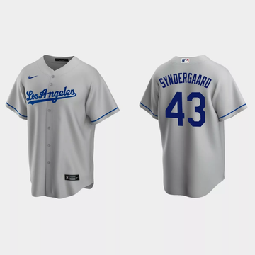 Noah Syndergaard Los Angeles Dodgers gray jersey
