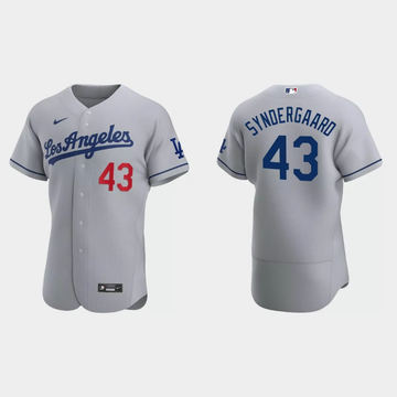 Noah Syndergaard Los Angeles Dodgers gray jersey