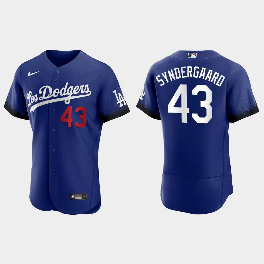 Noah Syndergaard Los Angeles Dodgers royal jersey
