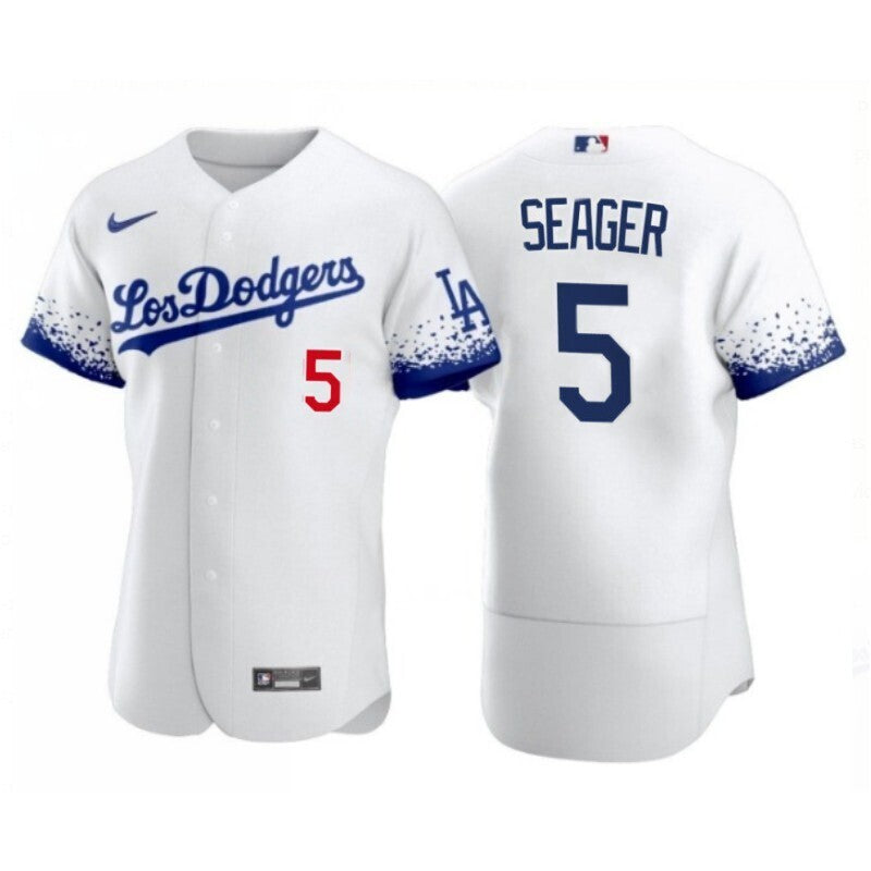 Corey Seager Los Angeles Dodgers white City Connect jersey