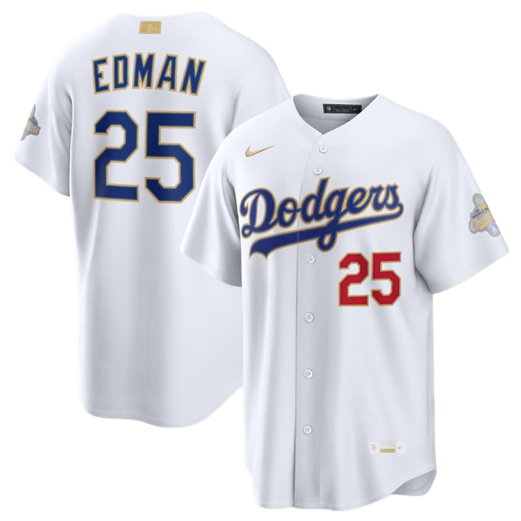 Tommy Edman Los Angeles Dodgers white jersey