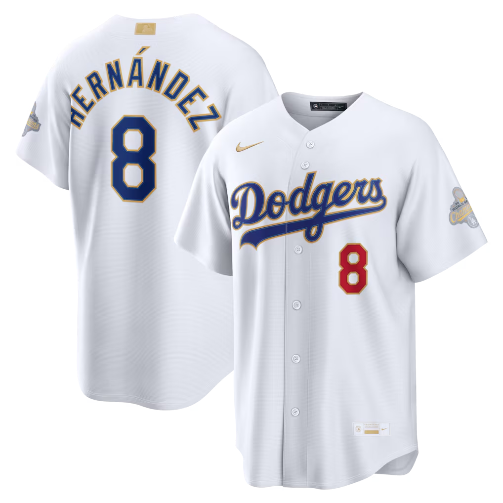 Enrique Hernández Los Angeles Dodgers white jersey