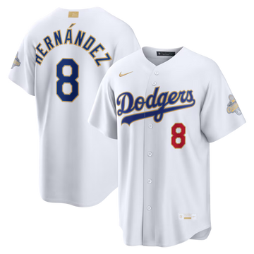Enrique Hernández Los Angeles Dodgers white jersey