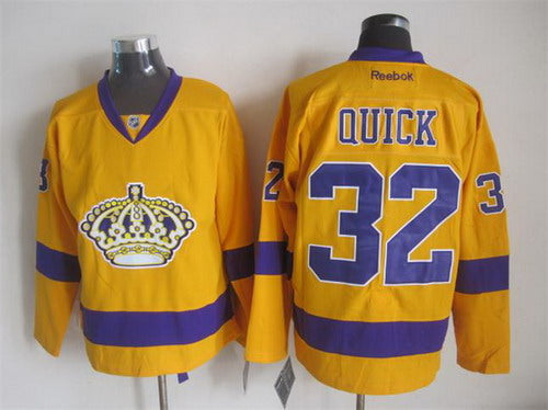 NHL Jonathan Quick Los Angeles Kings yellow jersey