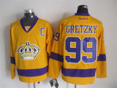 NHL Wayne Gretzky Los Angeles Kings yellow jersey