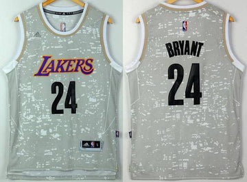 Kobe Bryant Adidas Los Angeles Lakers gray jersey
