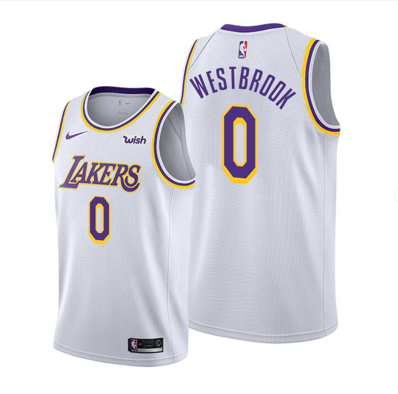 Russell Westbrook Los Angeles Lakers white jersey