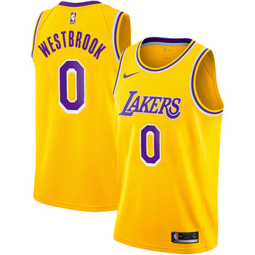 Russell Westbrook Los Angeles Lakers yellow jersey