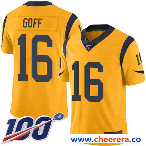 Jared Goff Los Angeles Rams gold Limited jersey