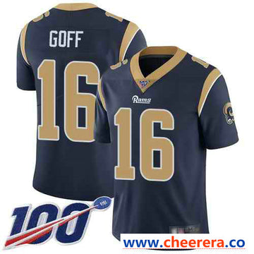 Jared Goff Los Angeles Rams navy Vapor jersey