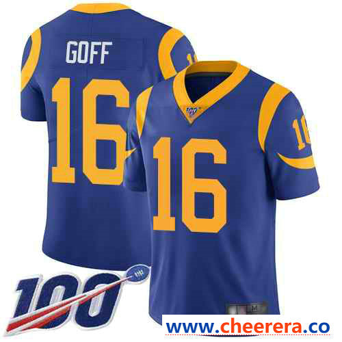 Jared Goff Los Angeles Rams royal Vapor jersey