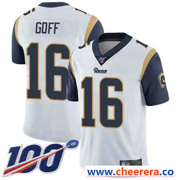 Jared Goff Los Angeles Rams white Vapor jersey