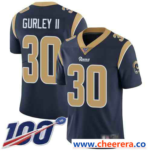 Todd Gurley II Los Angeles Rams navy Vapor jersey