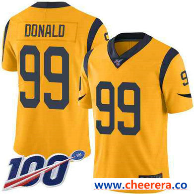 Aaron Donald Los Angeles Rams gold Limited jersey