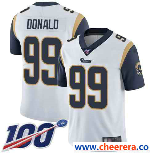 Aaron Donald Los Angeles Rams white Vapor jersey