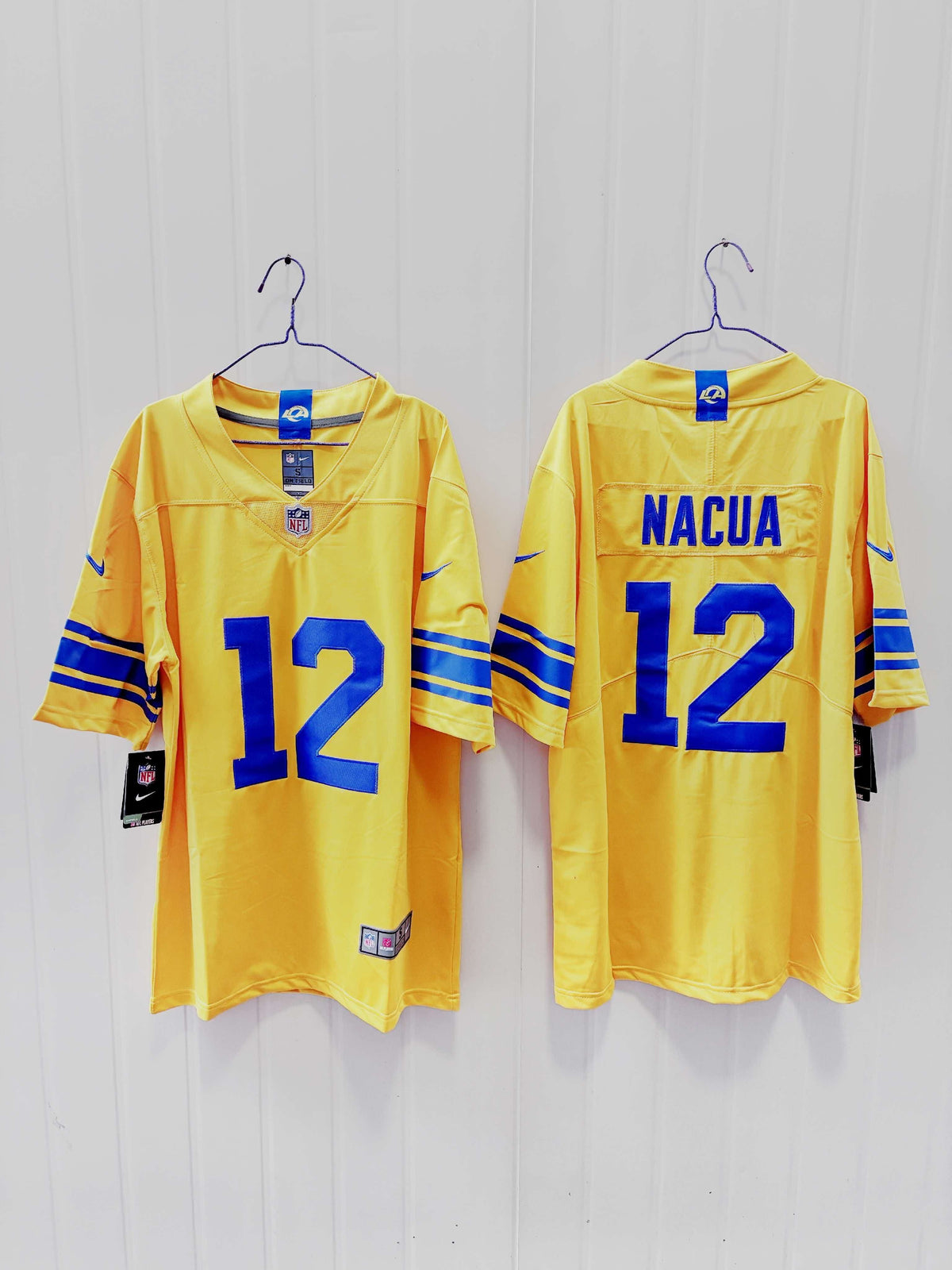 Puka Nacua Los Angeles Rams yellow Vapor jersey
