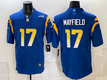 Mayfield Los Angeles Rams blue Vapor jersey