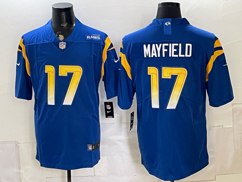 Mayfield Los Angeles Rams blue Vapor jersey