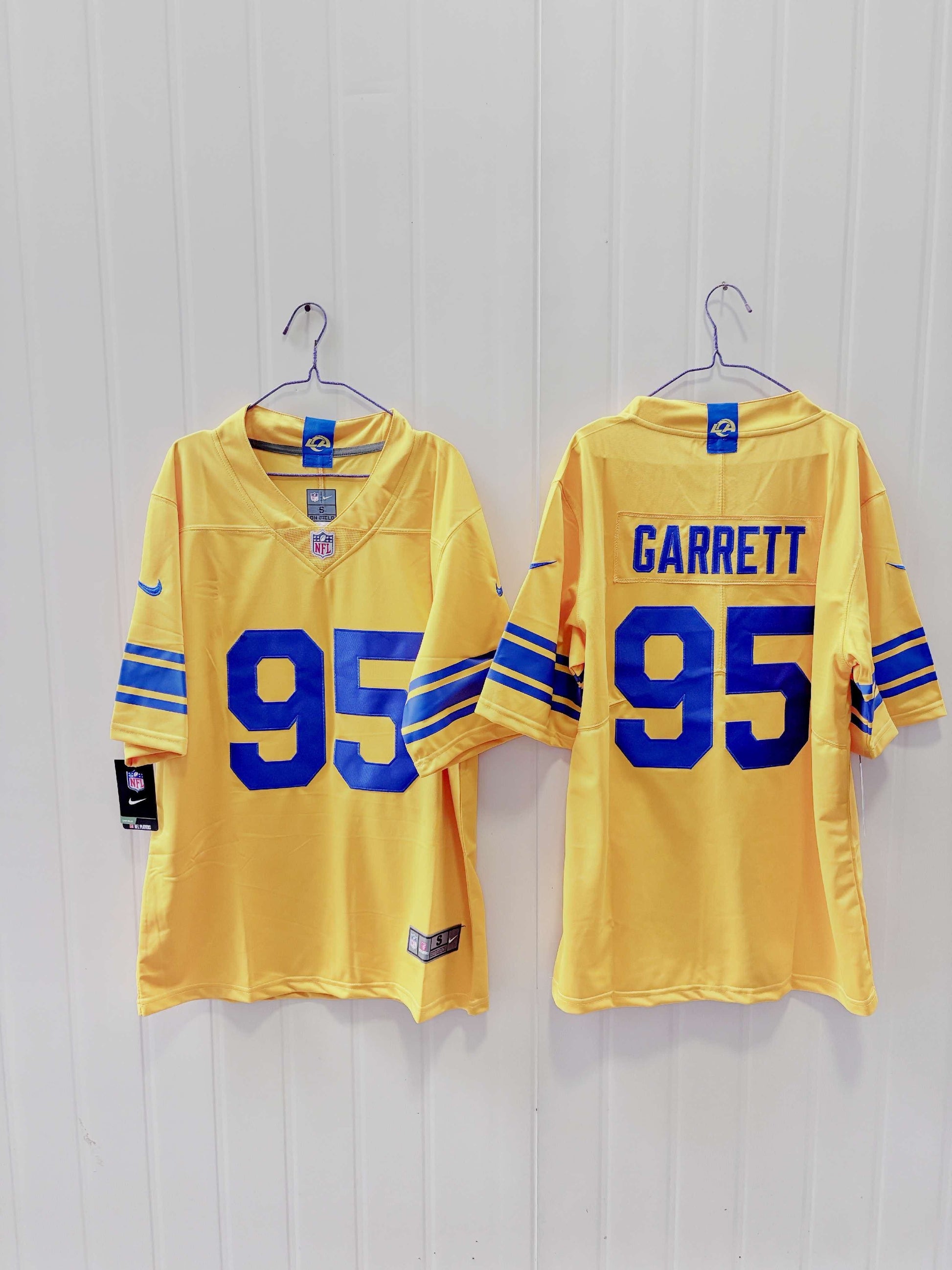 Myles Garrett Los Angeles Rams yellow Vapor jersey