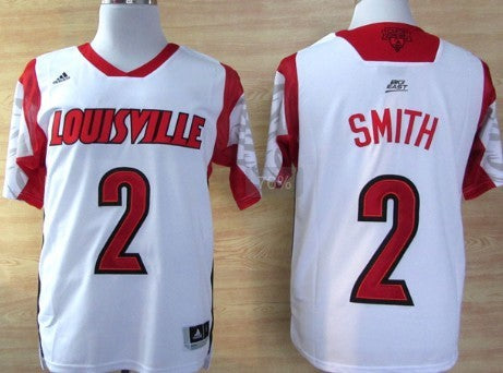 Russ Smith Louisville Cardinals white jersey
