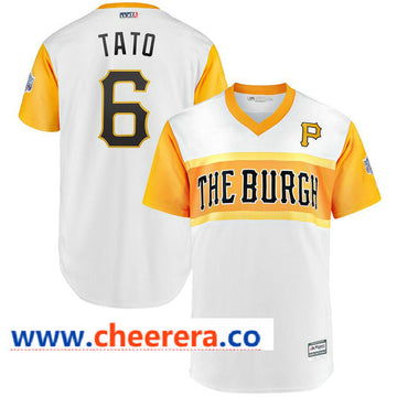 MLB Starling Marte Tato Pittsburgh Pirates white Classic jersey