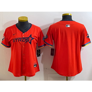 MLB Astors Blank Nike Cool Base Women Syracuse Orange jersey