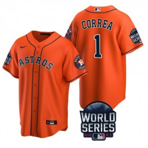 MLB Houston Astros orange jersey