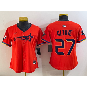 MLB Houston Astros orange jersey