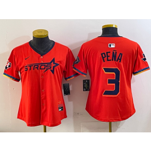 MLB Houston Astros orange jersey