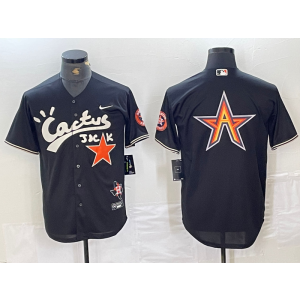 MLB Blank Houston Astros black jersey