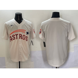 MLB Blank Houston Astros cream jersey