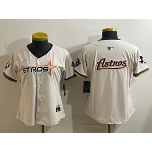 MLB Blank Houston Astros cream jersey
