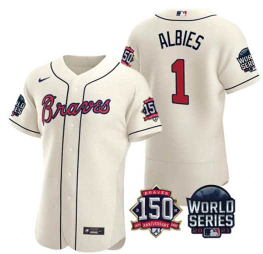 MLB Atlanta Braves cream jersey
