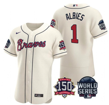 MLB Atlanta Braves cream jersey