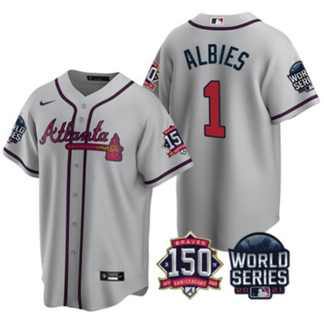 MLB Atlanta Braves grey jersey