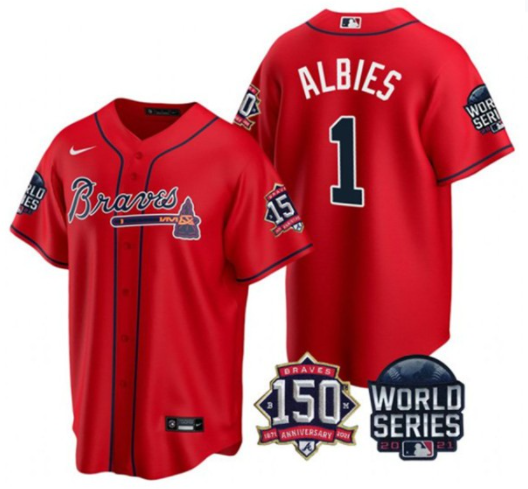 MLB Atlanta Braves red jersey