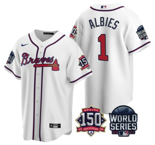 MLB Atlanta Braves white jersey