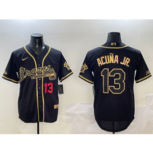 MLB Atlanta Braves black jersey