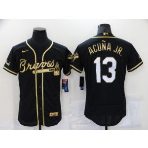 MLB Atlanta Braves black jersey
