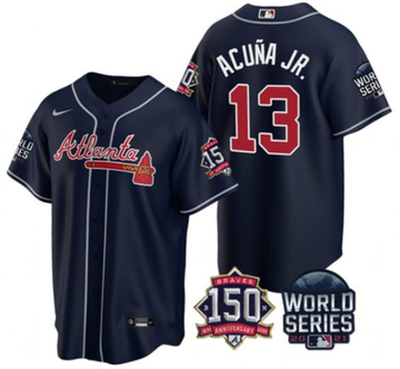 MLB Atlanta Braves navy jersey